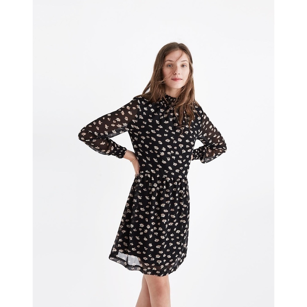 Madewell Mistlight Mockneck Dress Seattle Floral Sz. XL